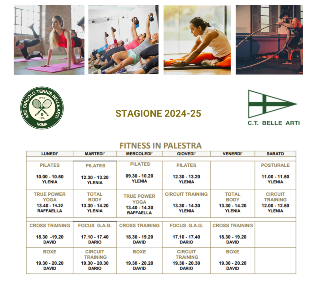 ORARIO FITNESS PALESTRA PER SITO 2024-25